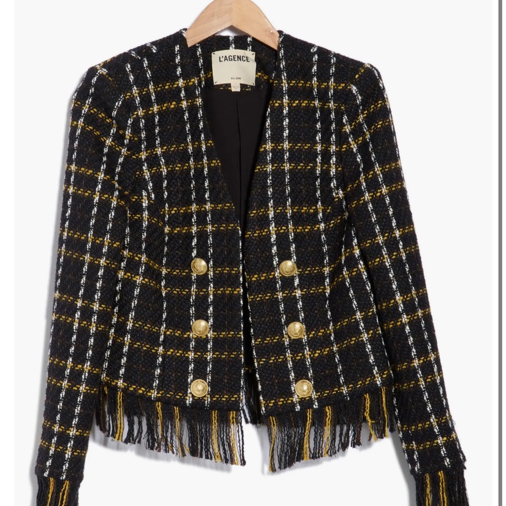 L'AGENCE Belmont Blazer Fringe Jacket
